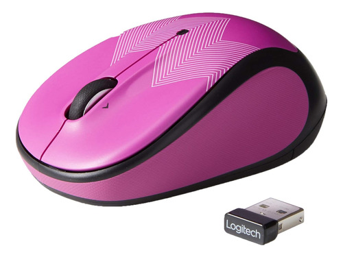 Ratón Inalámbrico Logitech, Zigzag Púrpura