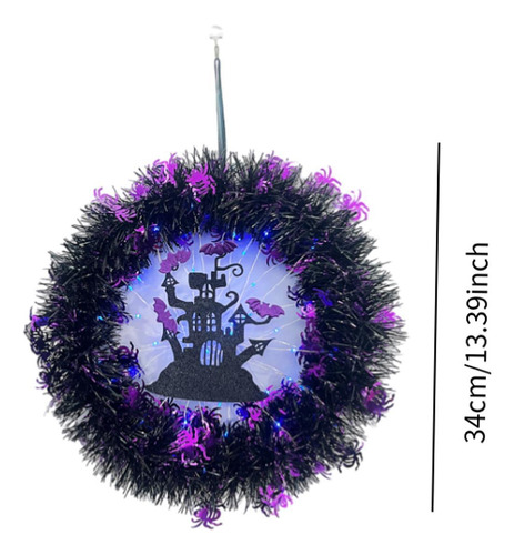 Decoração De Anel Floral De Guirlanda Artificial Brilhante