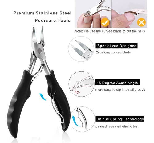 Upgraded 6pcs/set Ingrown Toenail Tools Kit, Premium Nail Tr