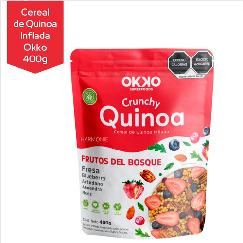Cereal Quinoa Crunchy Okko 400g Nutritivo!