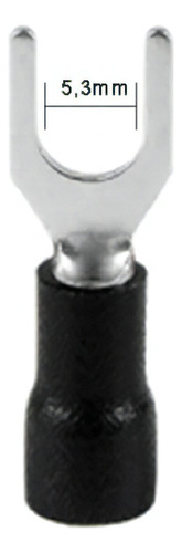 50 Pçs Terminal Pré Isolado Garfo Fio 4mm Furo 5,3mm