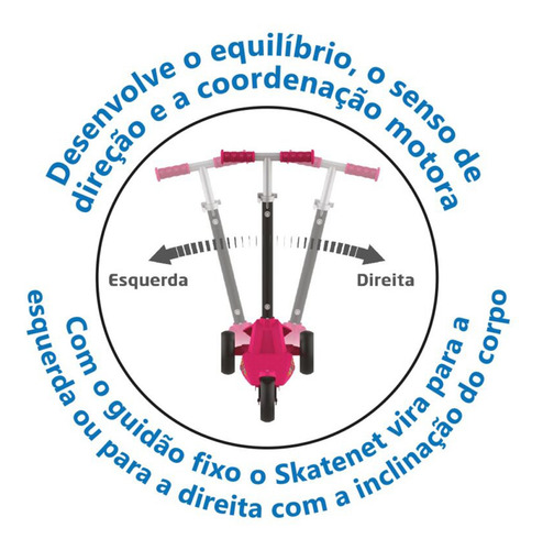 Skatenet Max Com Luz Led Rodas Ajuste Altura Fácil Infantil