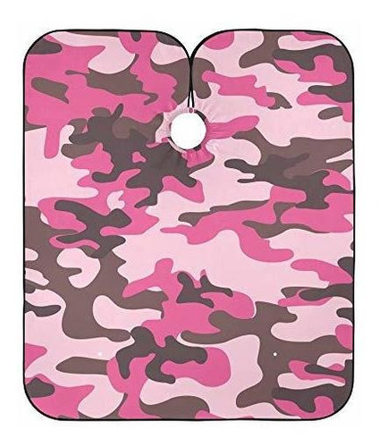 Alaza Camo Pink Camouflage Waterproof Barber Cape For Men Wo