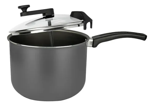 Panela Para Pipoca Cozillar Pipoqueira Graphite Antiaderente Com Tampa De Vidro