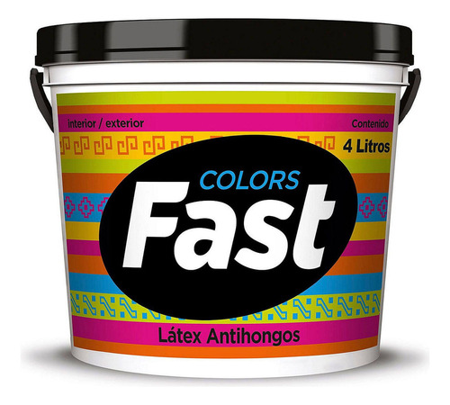 Latex Antihongos Fast Colores Galon Acabado Mate Color Gris Claro