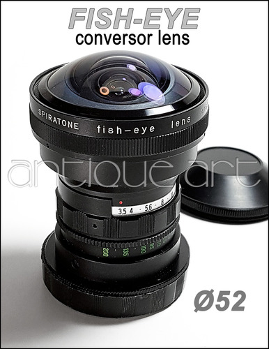 A64 Lente Ojo De Pez Spiratone Ø52mm 55mm Fish Eye Conversor (Usado)