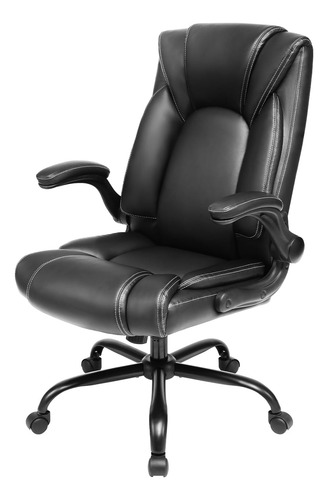 Outfine Silla De Oficina Grande Y Alta Con Brazos Abatibles,