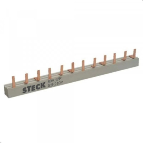 Barramento Trifásico 80a 220/440v 3x19p Din Disjuntor Steck