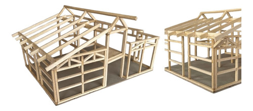 Palos De Madera Maqueta Rectangular 50 Cm Varias Medidas