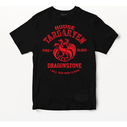 Remera Game Of Thrones House Targaryen (negra:) Ideas Mvd