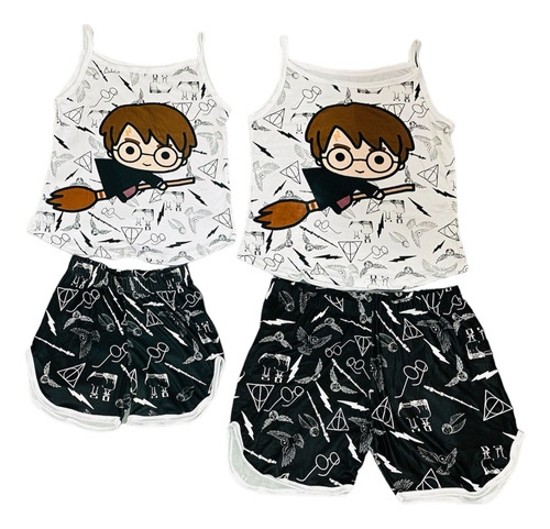 Pijama Harry Potter Mujer Blusa-short Unitalla Y Tallagrande