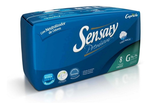 Pañales para adultos descartables Sensaty Elastizado Premium G x 8 u