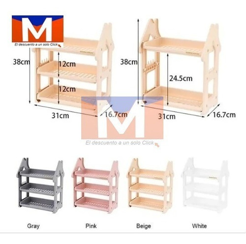 Imagen 1 de 4 de Organizador Para Hogar De 3 Niveles Diseño Casita