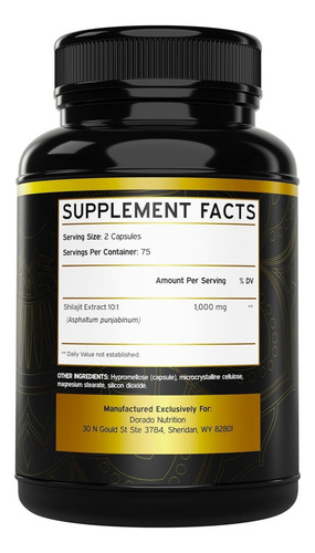 Shilajit Ultra Puro 10,000mg X150u Acido Fulvico Concentrado Sin Sabor