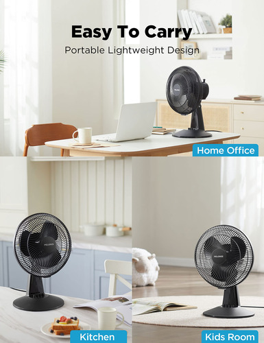 Ventilador De Mesa Oscilante De 30 Centímetros Con 3 Velocid 12 Cm Frecuencia Color De La Estructura Color De Las Aspas Material De Las Aspas 0