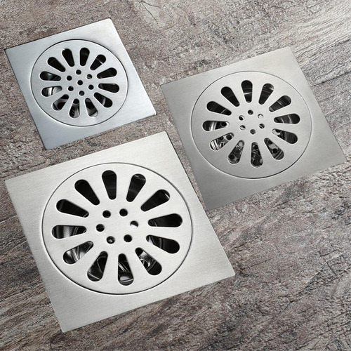 Ralo Banheiro Chuveiro Piso Chão Anti Odor Grelha Aço Inox 1
