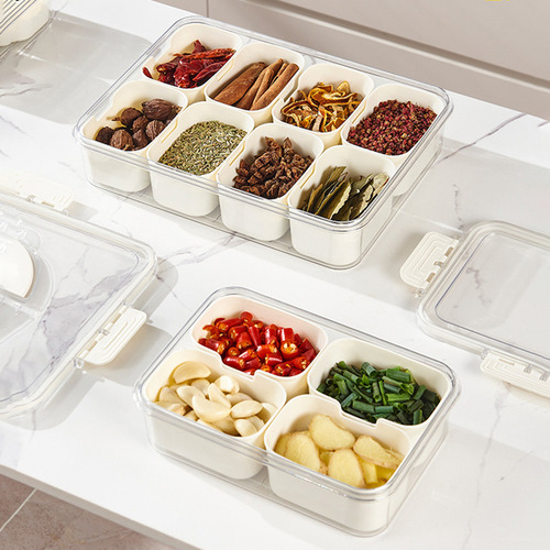 Bandeja De Lanche Portátil Com Tampa E Alça Para Armazenamen