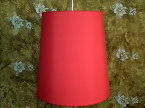 Lámpara Colgante En Tela Rojo 40-50/ 5 5 Cm Alt  Pr