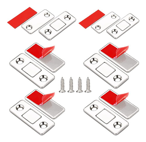 6 Pares De Cierres Magnéticos Para Puerta, Ultradelgados, Im