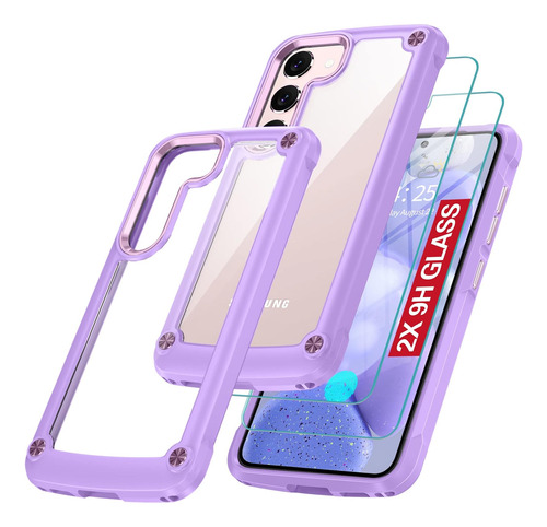 Funda Oterkin Case Clear Para Galaxy S23 Bizel Purpura