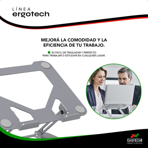 Base Soporte Notebook Computadora Elevador Regulable Baires4