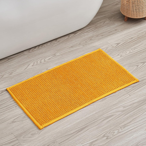 Alfombra De Baño De Chenille Con Textura De Gofre Suave Con