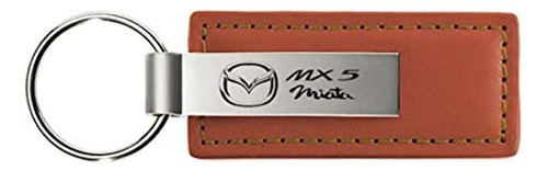 Llavero Metalico Rectangular Plata Mazda Logo Llavero Anillo