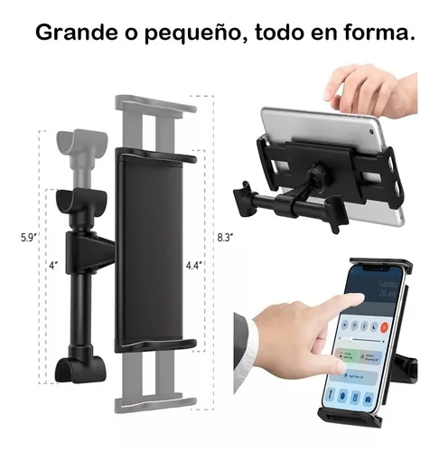 Smartek Soporte De Teléfono O Tablet Para Reposacabezas De Asiento Trasero  De Coche, Ajustable De 4,7 A 12,3 Pulgadas con Ofertas en Carrefour