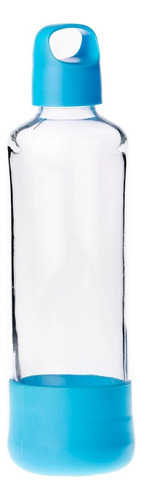 Water2go Botella Termo De Vidrio De 750ml Con Protector. Color Azul