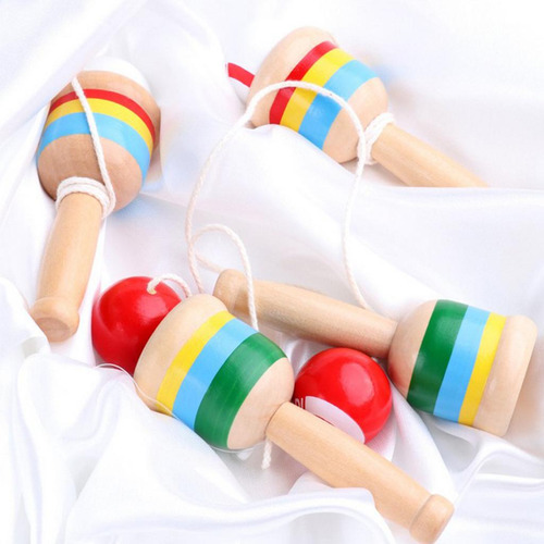 Juego De Lanzar Y Atrapar Juguete Bilboquet 3 Piezas