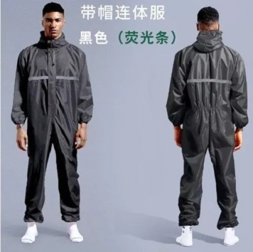 Overol Impermeable De Una Pieza For Hombre Con Capucha