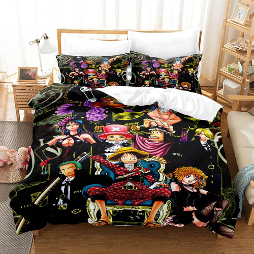 Juego De Ropa De Cama Manga De One Piece, Funda De Edredón