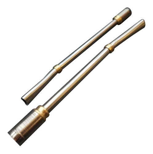 Bombilla Acero Inoxidable Con Filtro Bronce X 1 Unidades
