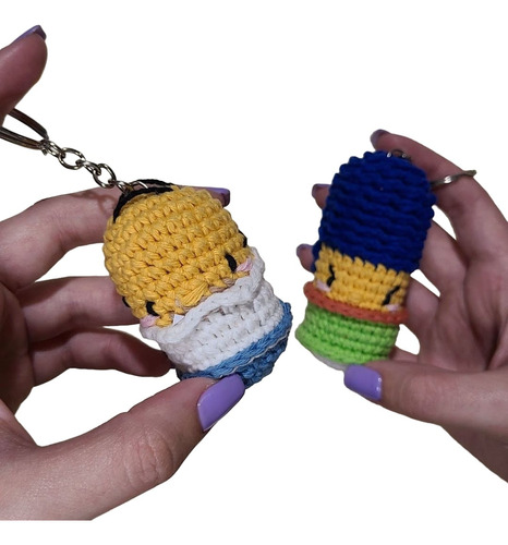 Oferta- Llavero Los Simpson -muñeco Tejido A Crochet