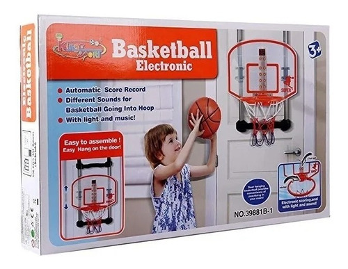 Tablero Basquetbol Electrónico Balon Incluido  Niños Niñas 