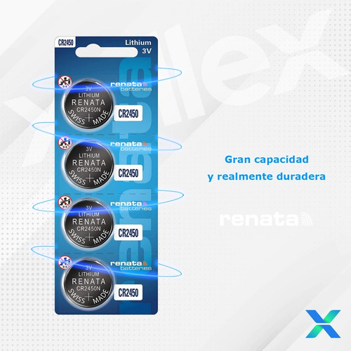 10 X Pilas Boton Cr2450 2450n Renata Original Suiza Blister
