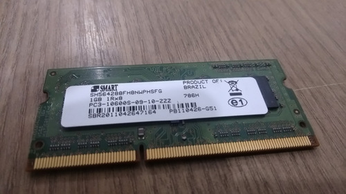 Memória Ram Ddr3 Smart 1gb 1rx8 Pc3-10600s-09-10-zzz (Usado)