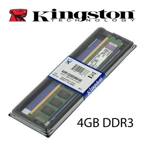 Memoria Kingston 4gb Ddr3/1333 Mhz Pc3-10600/para/pc Y Otros