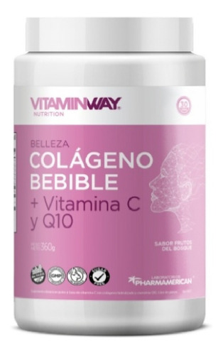 X3 Colágeno Bebible + Vitamina C + Q10 X360gr Vitamin Way