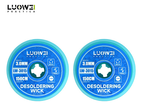 Kit Com 10 Fita Malhas Dessoldadora Lw-3015 3,0mm 150cm