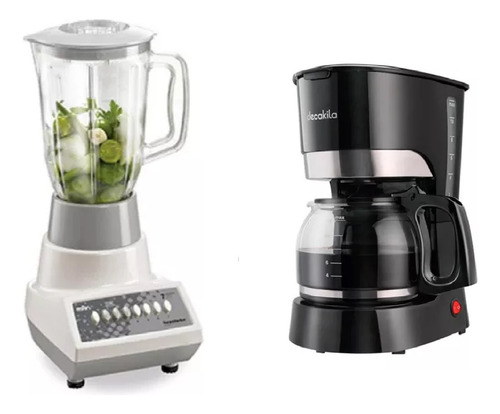 Licuadora Man De Vidrio Lpv-507+cafetera Kucf012b Decakila