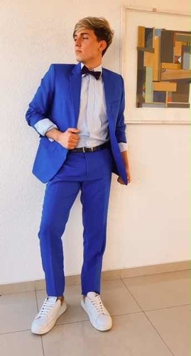 Imagen 5 de 6 de Traje Azul Francia Slim Fit Tropical