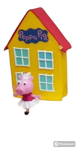 Adorno Para Torta Peppa Pig Con Casita