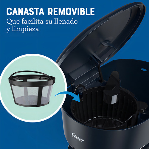 Oster Cafetera Clásica Bvstdc12 12 Tazas Negra Negro