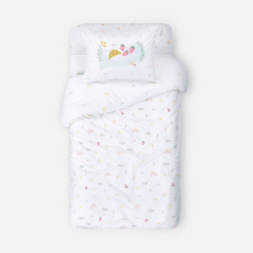 Funda Plumón Algodón Coleccion Kids Unicorniofolk 1,5 Plazas