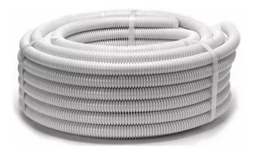 TUBO FLEXIBLE CON PVC GRIS 25MM LIVIANO