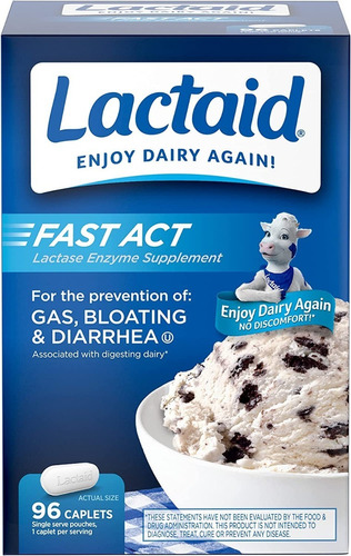 Lactaid Fast Act 96 Pastillas Intolerancia Lactosa Leche Usa