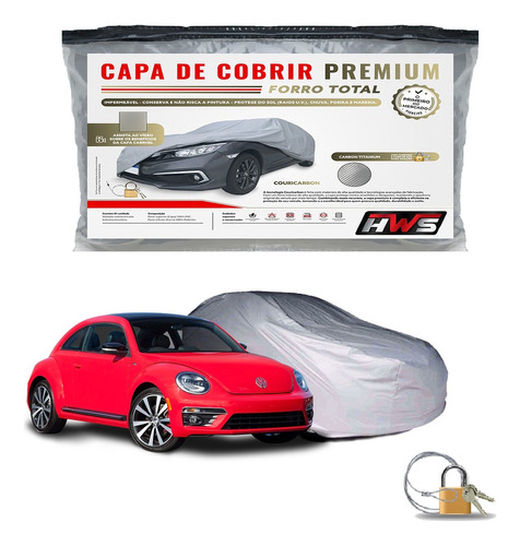 Capa Cobrir Carro M Forrada Impermeável Prata Couricarbon