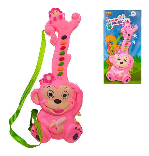 Guitarra Linha Musical Rosa Macaquinho Com Alça - Zoop Toys