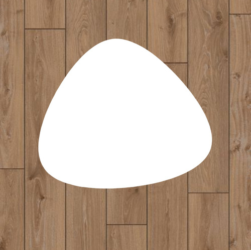 Juego De Comedor Diseño Mesa Pua 92cm + 3 Sillas Tulip Blanco Cuero Blanco